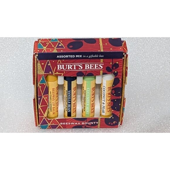 Burt's Bees Beeswax Bounty Assorted Mix Lip Balm Giftable Box - 4 Pack - Picture 1 of 2